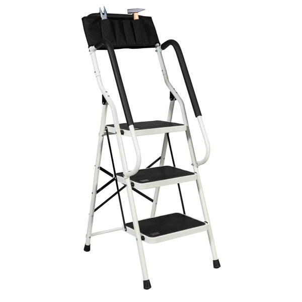 WFX Utility™ Dolans 3 Step Steel Lightweight Folding Small Step Ladder Wayfair Canada